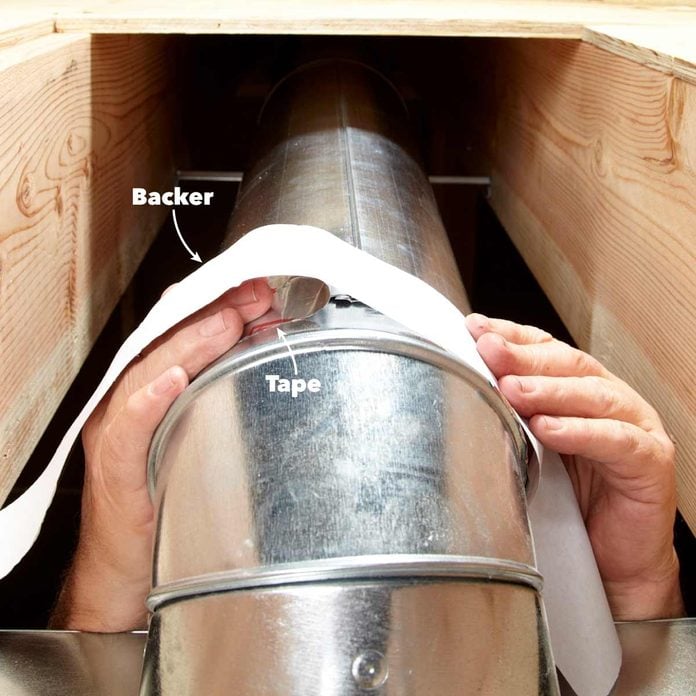round ductwork installation foil tape