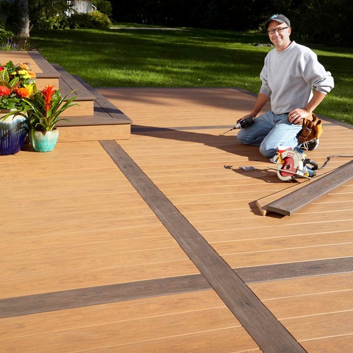 Build A Deck Over Concrete Patio, Will An Outdoor Rug Damage A Trex Deck