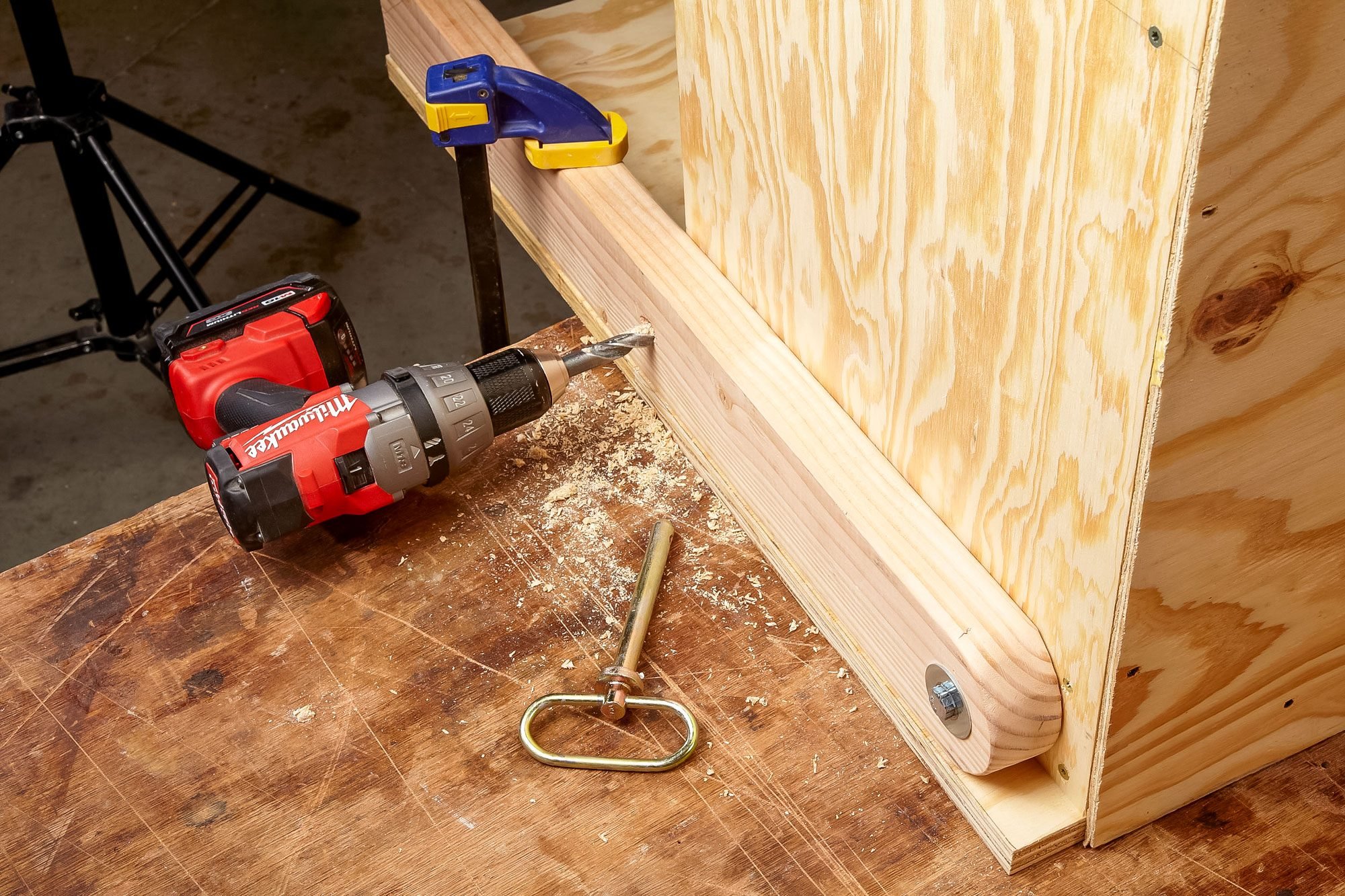 Drilling Hole into Wood with Drill