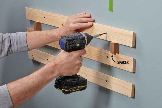 DIY Hardware Organizer Mounting the Wall Cleats