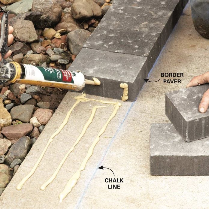 How To Cover A Concrete Patio With Pavers Diy Family Handyman - Covering Concrete Patio With Pavers