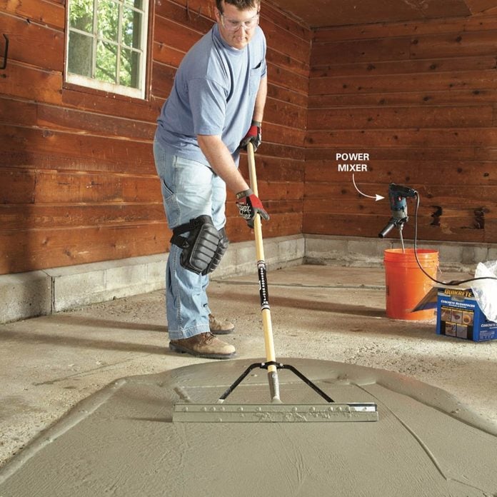Garage Floor Resurfacing Fix A Pitted, How To Fix Rough Concrete Garage Floor