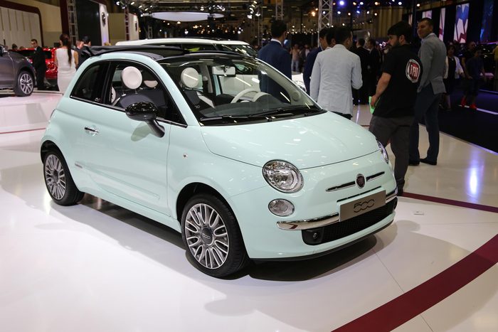 ISTANBUL, TURKEY - MAY 21, 2015: Fiat 500 in Istanbul Autoshow 2015