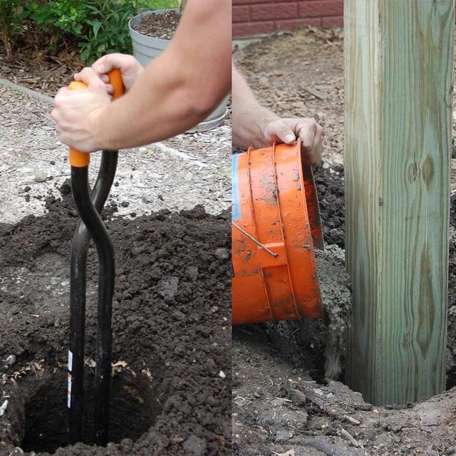 pouring concrete footings