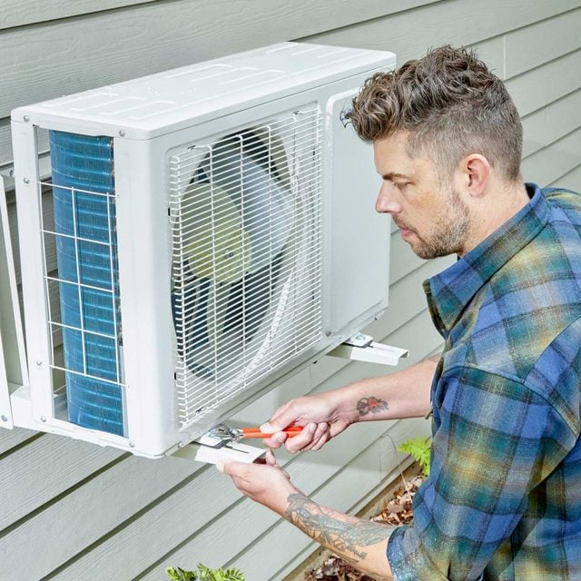 Install the Condenser - Ductless Air Conditioner Installation