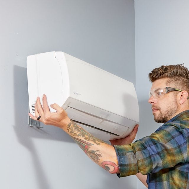 Install the Evaporator - Ductless Air Conditioner Installation