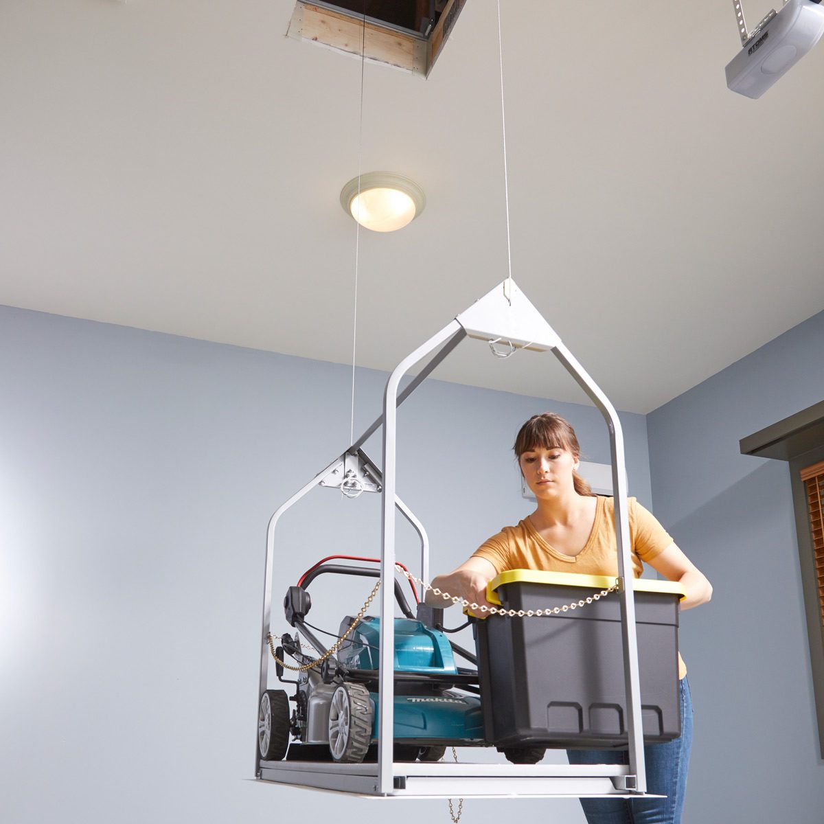 How To Install An Attic Lift For Storage Diy Family Handyman