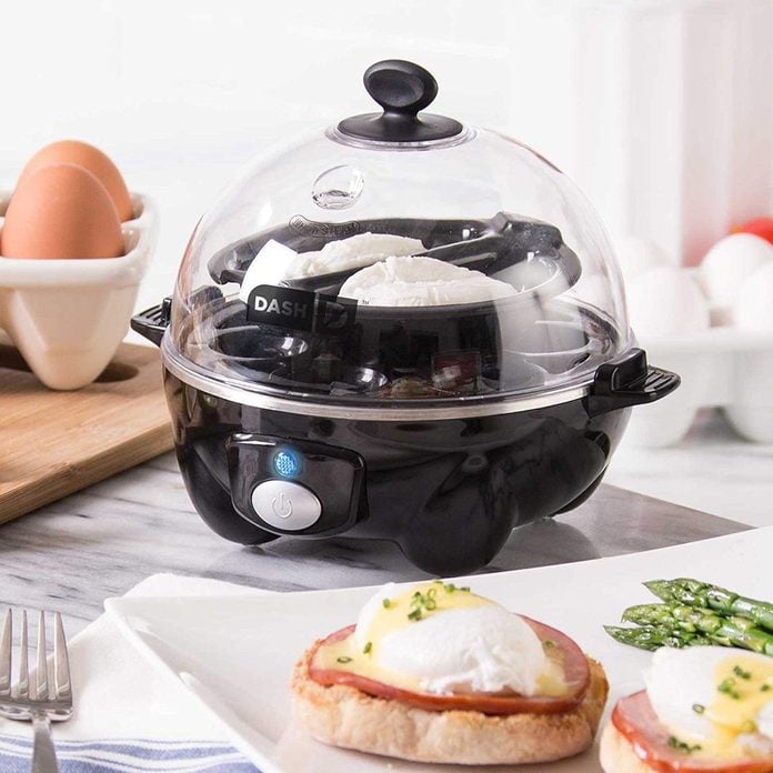 Dash Rapid Egg Cooker: 6 Egg Capacity Electric Egg Cooker for Hard Boiled Eggs, Poached Eggs, Scrambled Eggs, or Omelets with Auto Shut Off Feature - Black