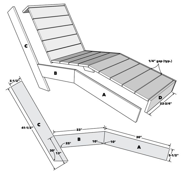 Build An Outdoor Chaise Lounge Diy, Plans For Wooden Chaise Lounge