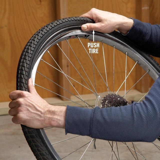 Reinstall the bike tire