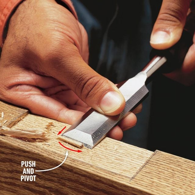 How To Use A Wood Chisel Shave the wood