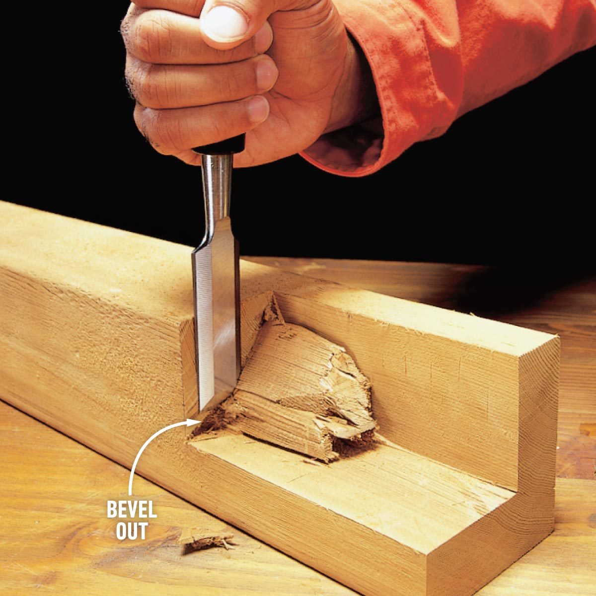 How To Use A Wood Chisel Remove chunks of wood