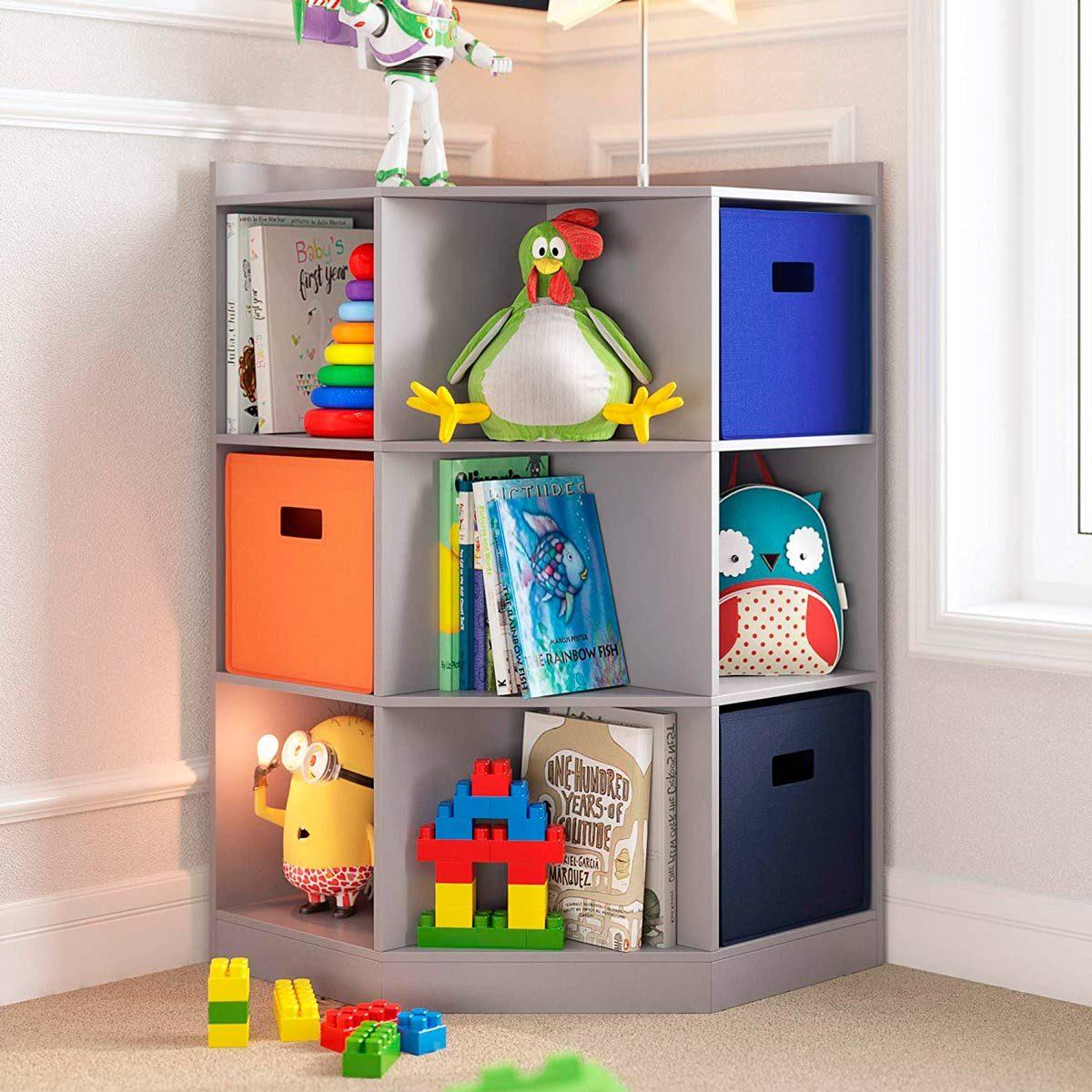 Space-Efficient Kids Storage Organizer for Small Bedrooms, Corner Shelf,  Natural, 1 Unit - Kroger