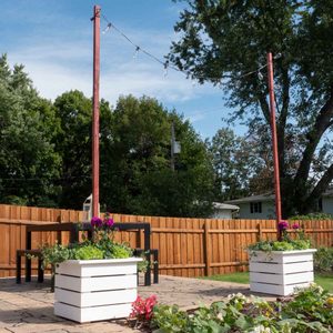 How to Build a Planter with String Light Pole