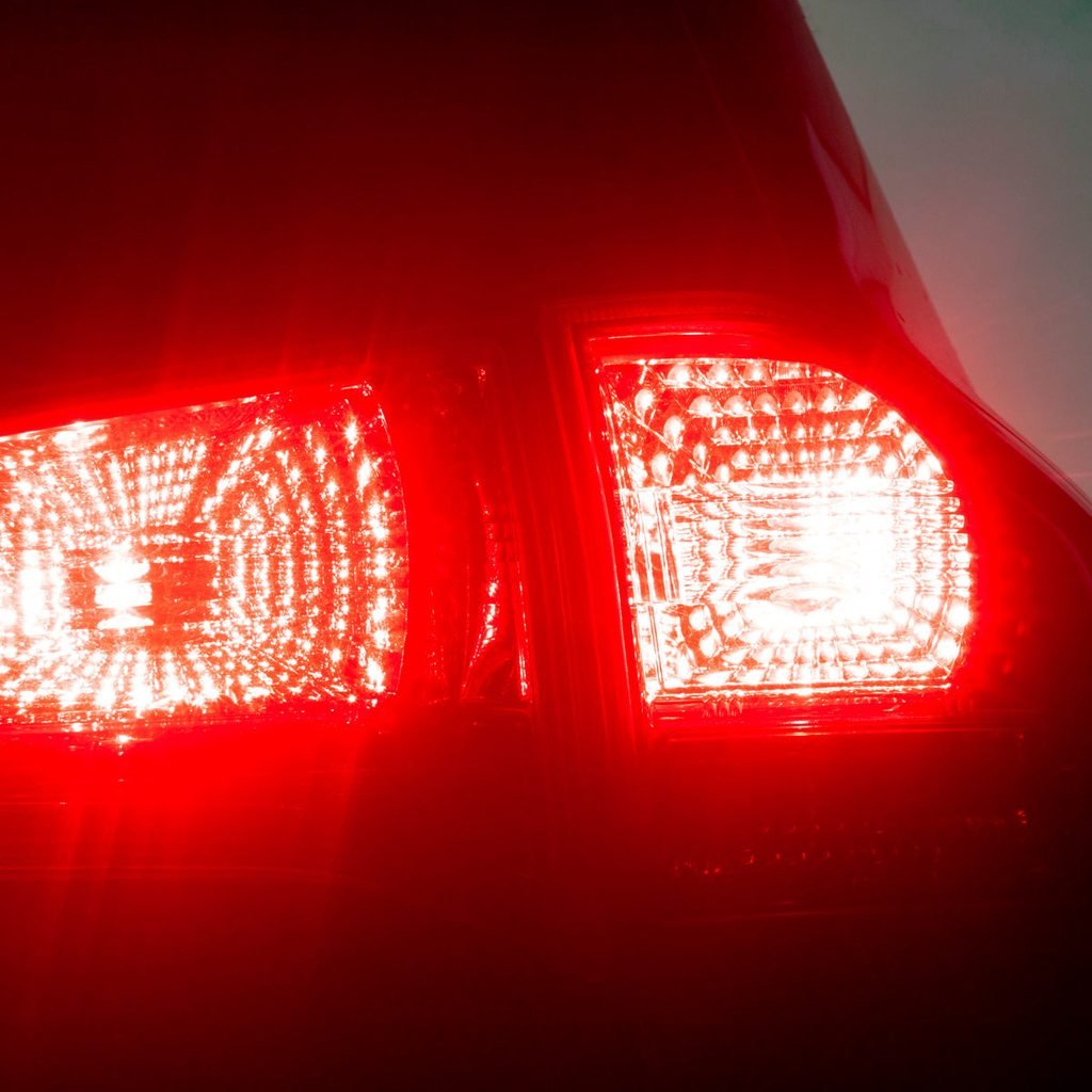 car brake light illuminated