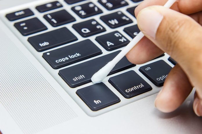 Cleaning keyboard and caring computer