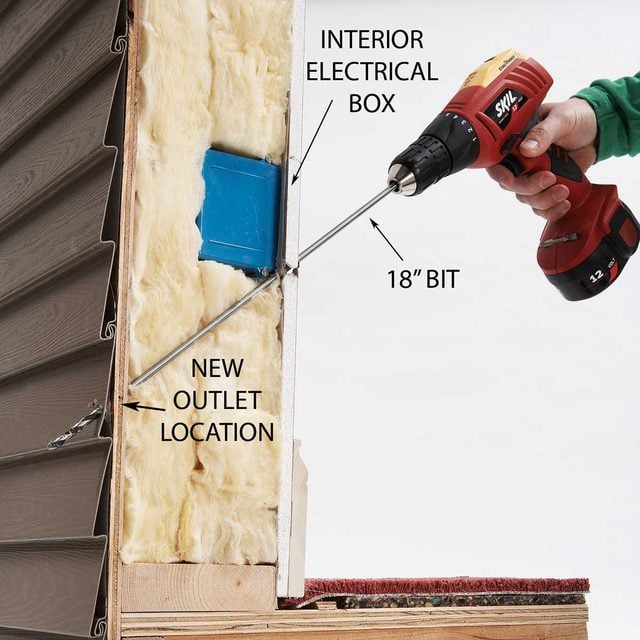 Drill Through the Exterior Wall