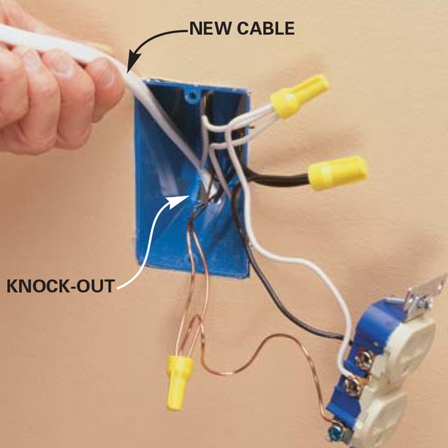 Feed new cable into the wall