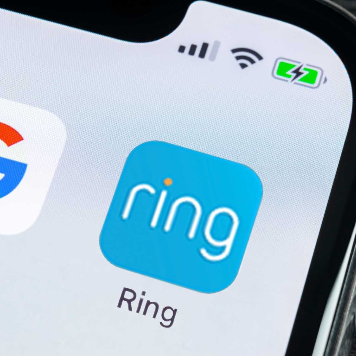 ring video doorbell app on a smart phone