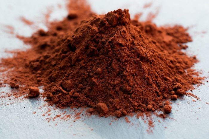 pile of cocoa powder on table
