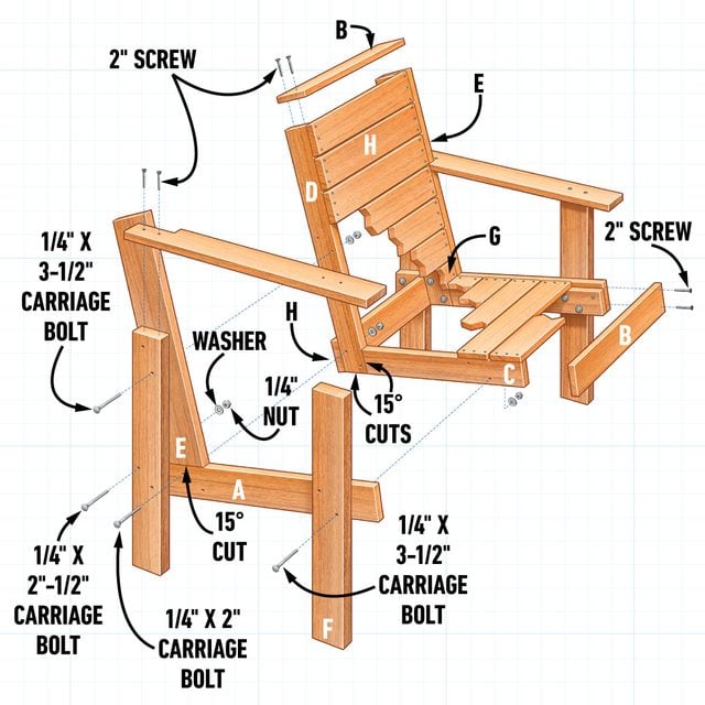 Patio Chairs Exploded View