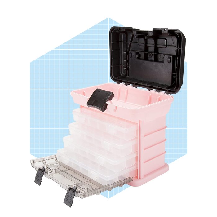 Pink Tool Box Durable Tackle Box Organizer With 4 Compartments Ecomm Amazon.com
