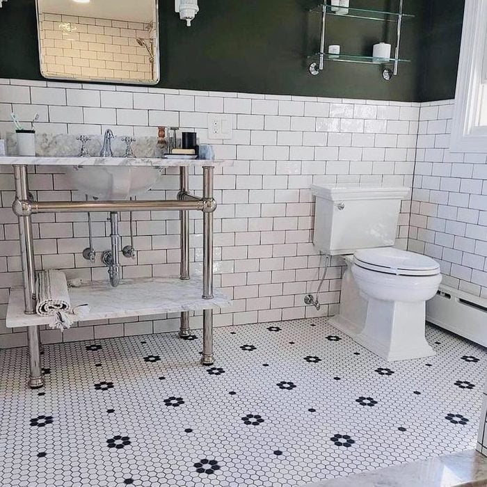 Mini Hex Mosaic Bathroom Tile