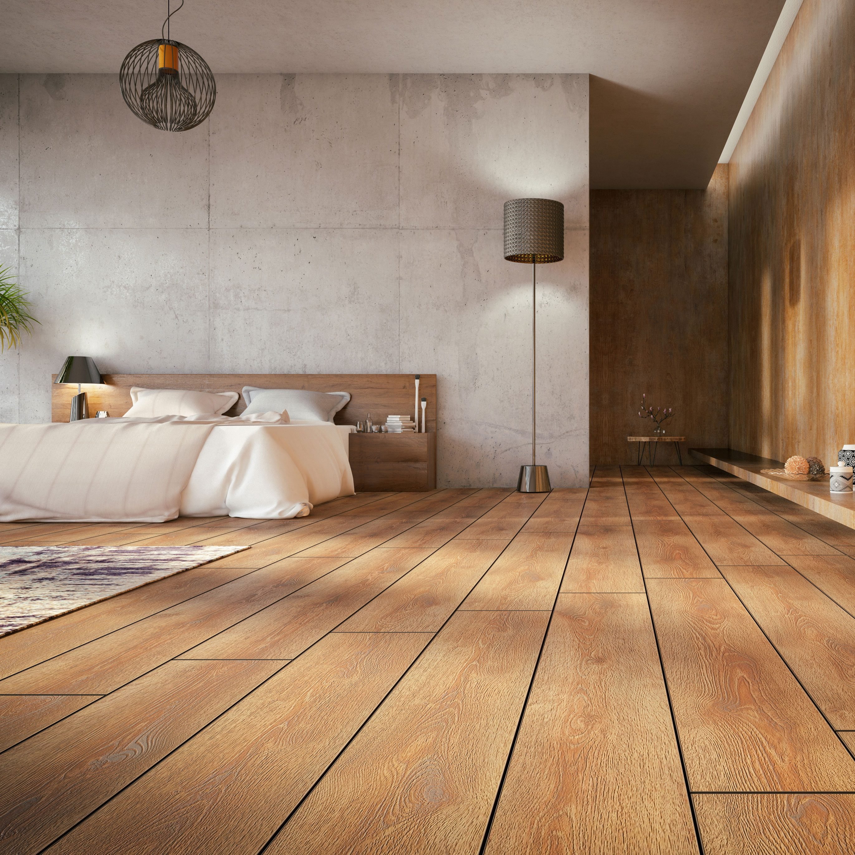 Hardwood Flooring Design In Bedroom