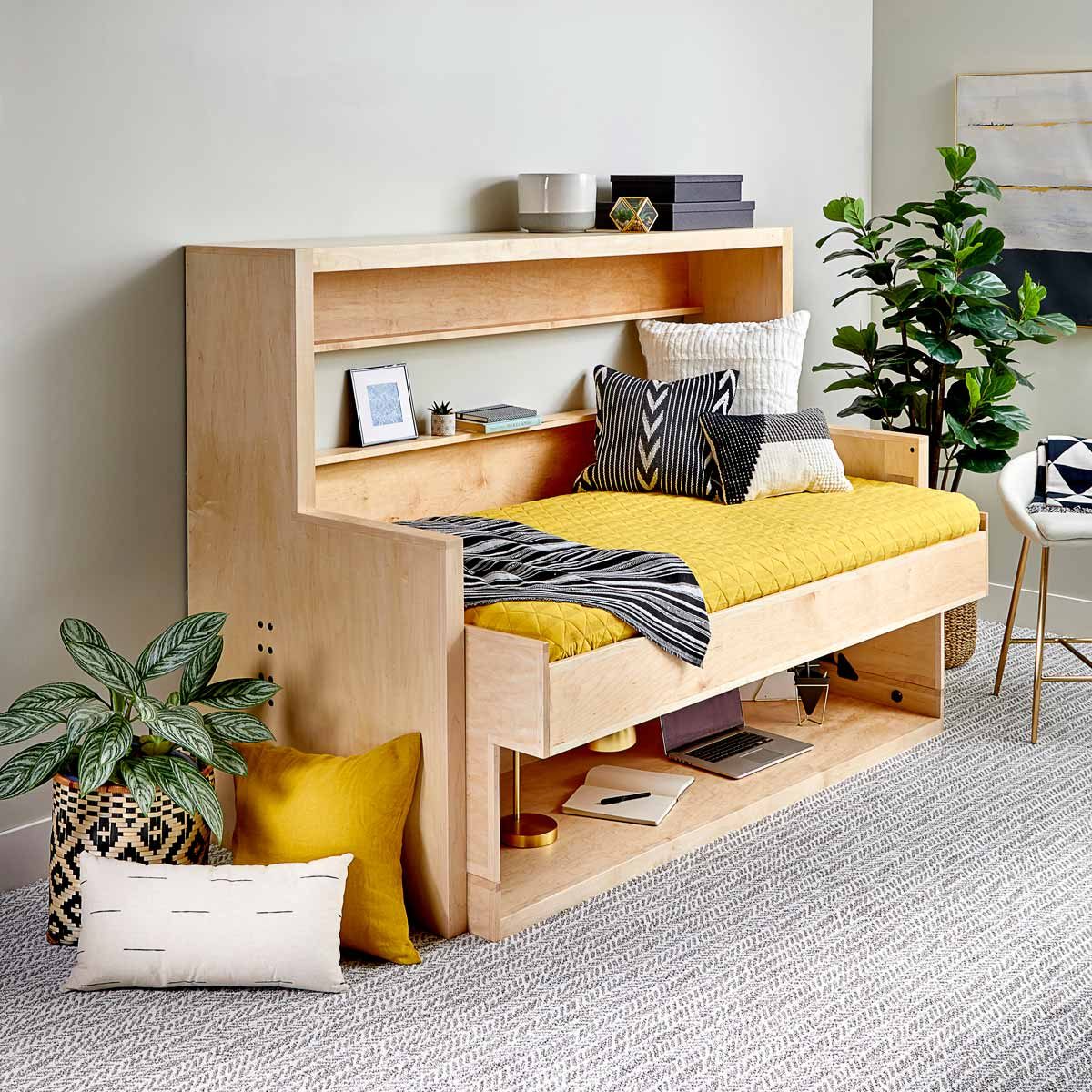 How to Build a Murphy Bed that Easily Transforms into a ...