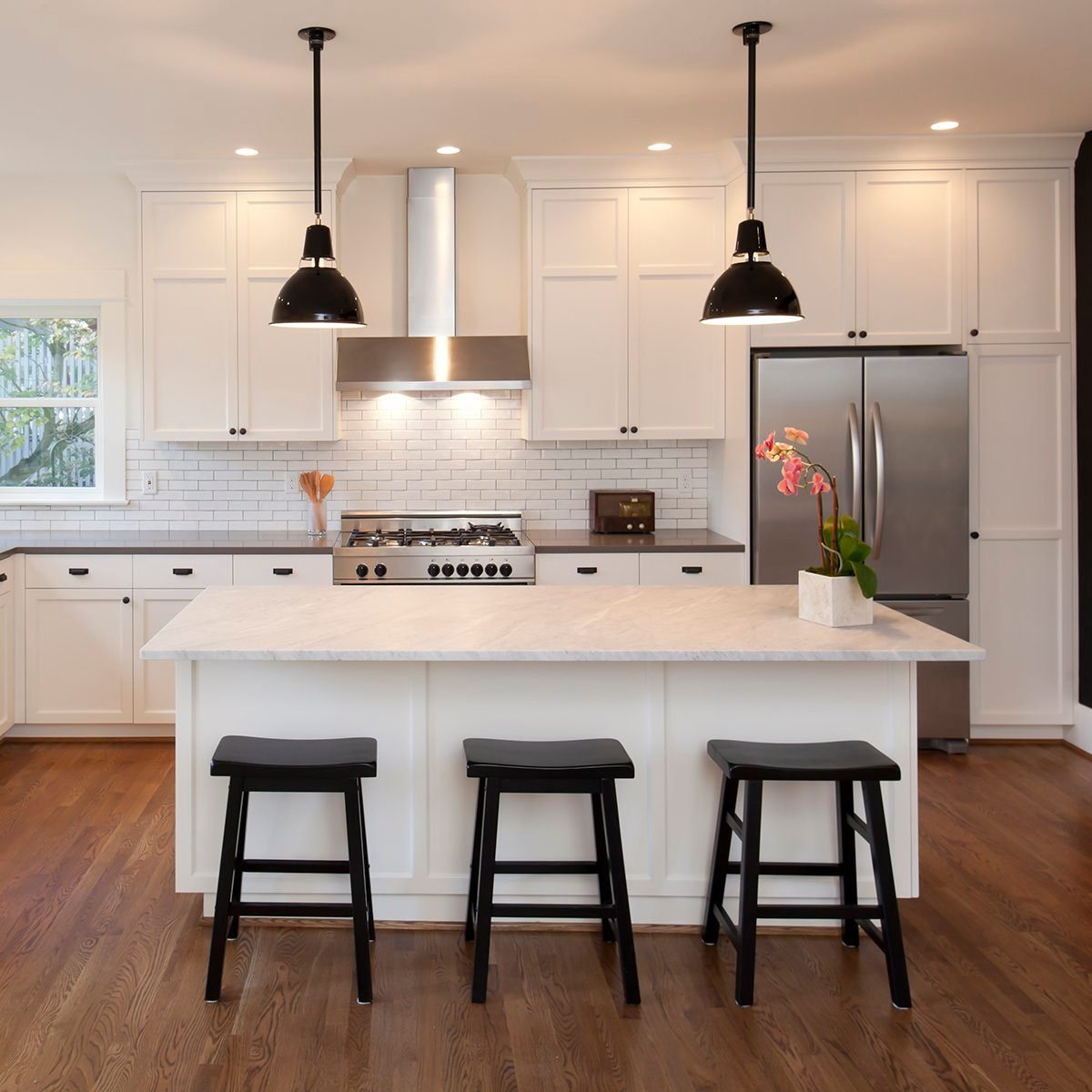 Beautiful, new kitchen in luxury home.