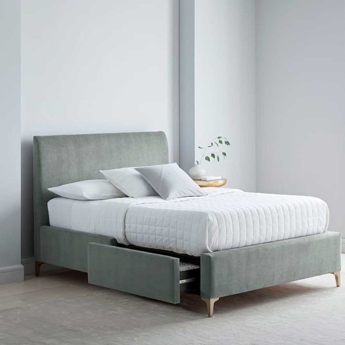 upholstered storage bed