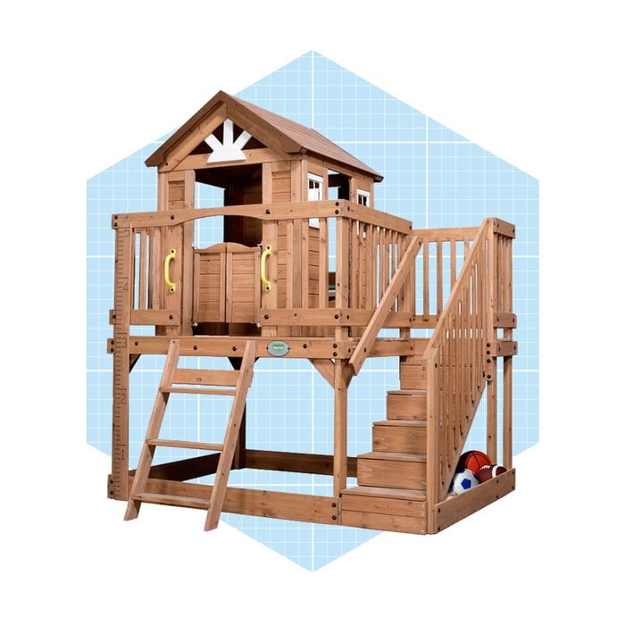 Backyard Discovery Scenic Heights Outdoor Cedar Playhouse With Kitchen Ecomm Wayfair.com