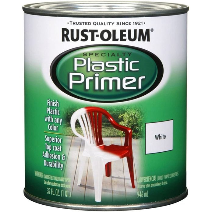 Can of Rust-Oleum plastic primer