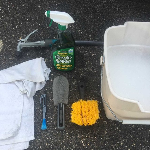 Tire cleaning supplies