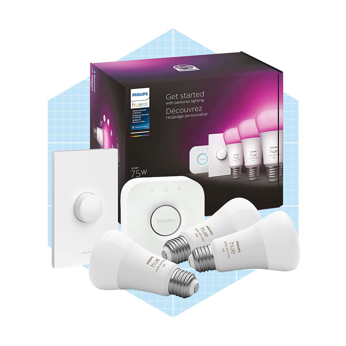 Philips Hue White And Color Ambiance Medium Lumen Smart Button Starter Kit