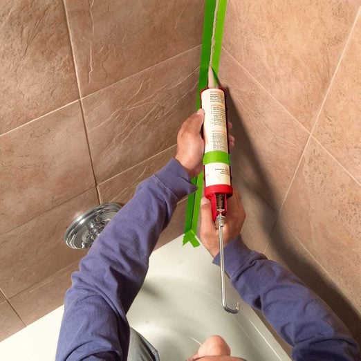 Caulking bathroom