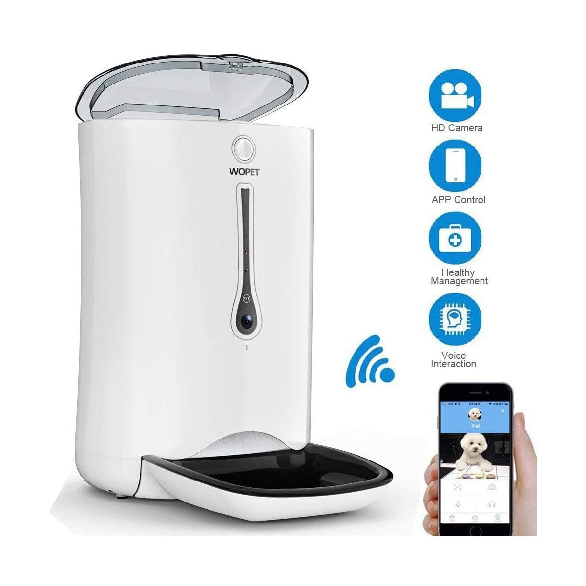 automatic pet feeder with camera