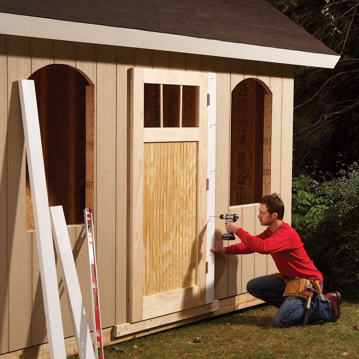 How To Build A Shed On The Cheap Diy Family Handyman