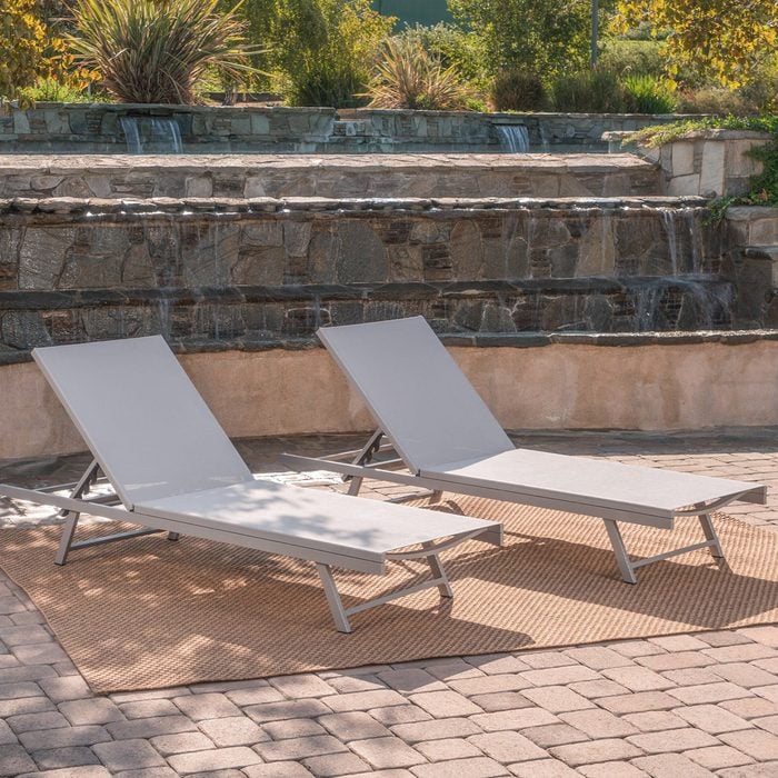 Zip Code Design Outdoor Metal Chaise Lounge Set