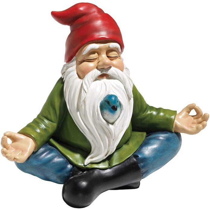 Meditating garden gnome