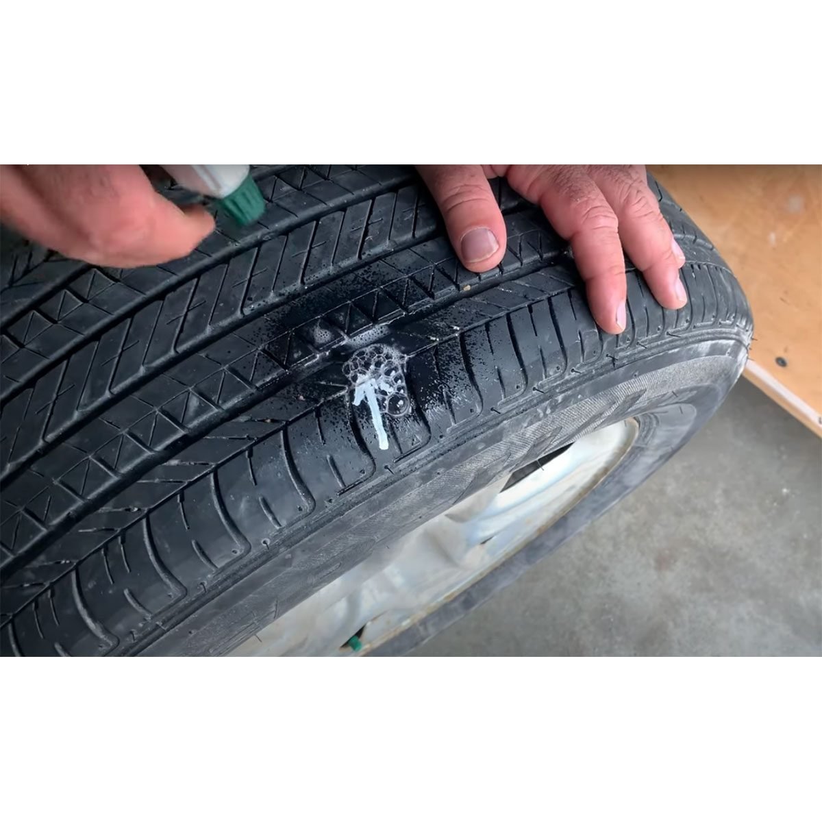 Air Leaks from the Tire even though it is Not a Flat Tire. Bead Sealer to  Use in Such Cases