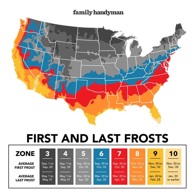 Frost zone map