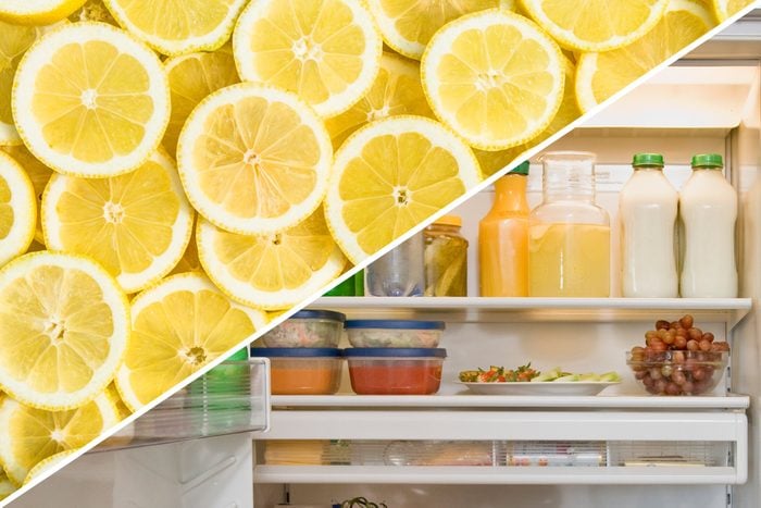 refrigerator clean lemon