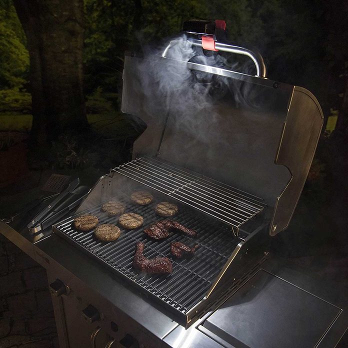 Grill with a light