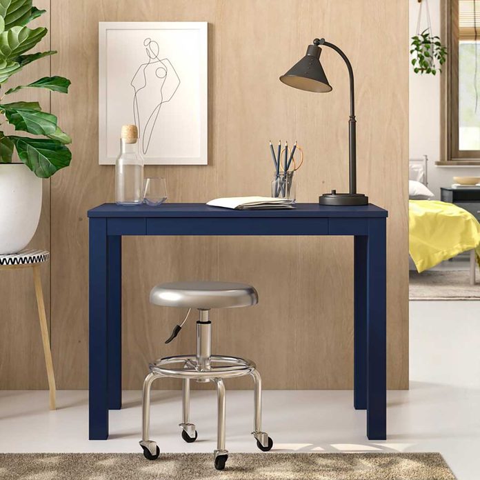 Simple blue desk