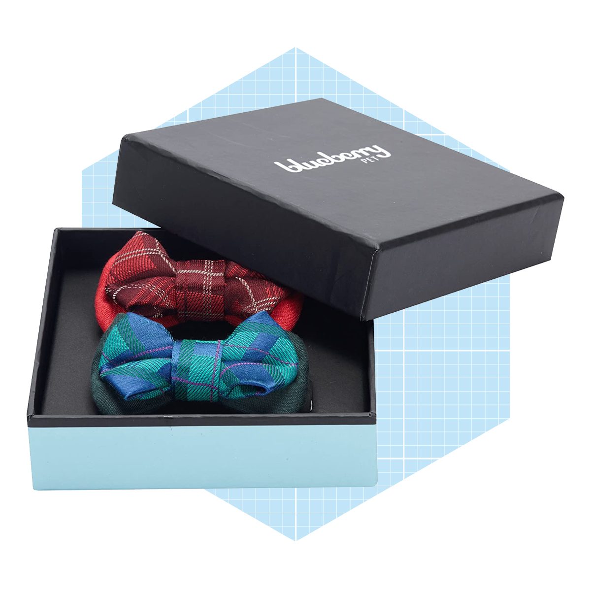 Blueberry Pet Gift Box With Pack Of 2 Handmade Bow Tie For Collars Ecomm Amazon.com