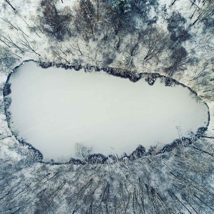 Icy pond