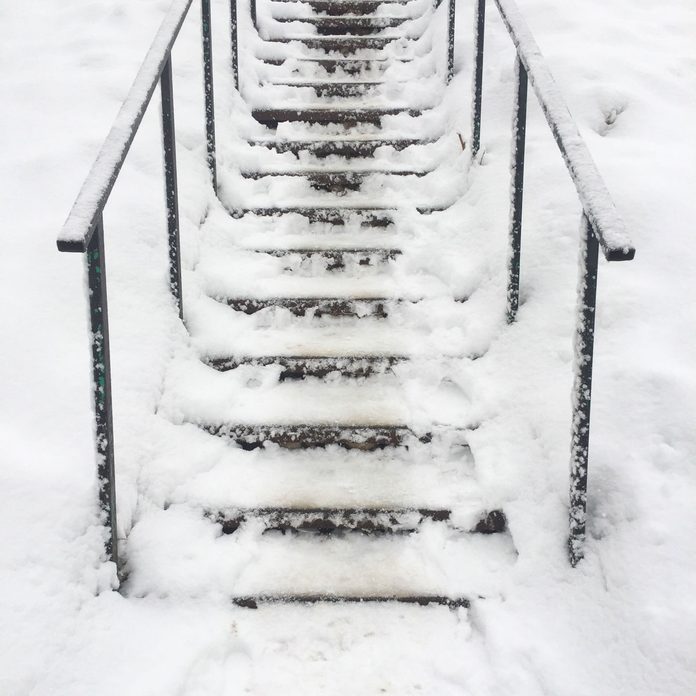 Icy stairs