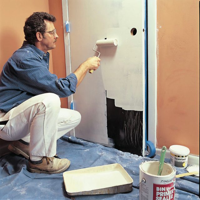 Painting a door
