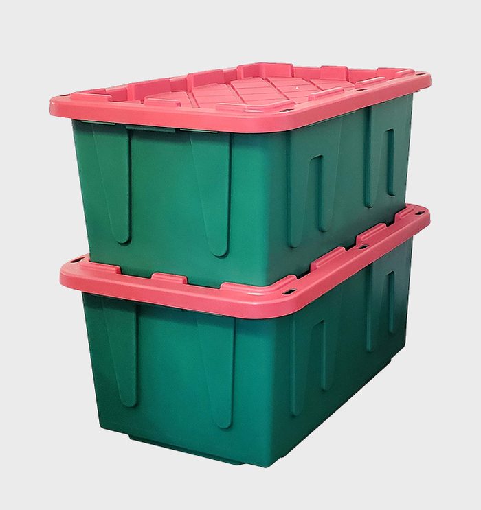Two Pack Of Large Holiday Plastic Storage Containers Via Amazon